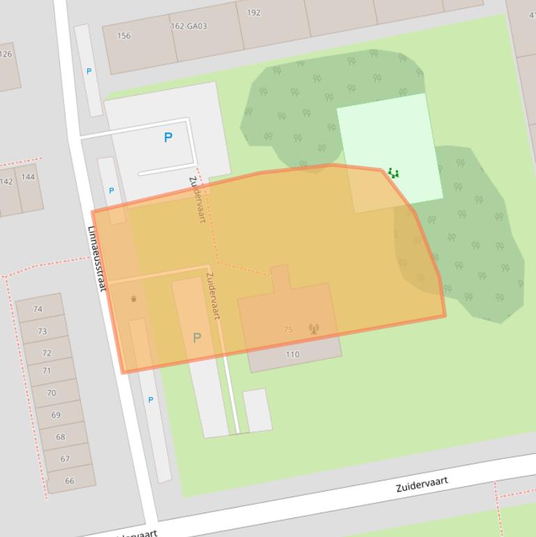 Kaart van postcodegebied 1504BE.