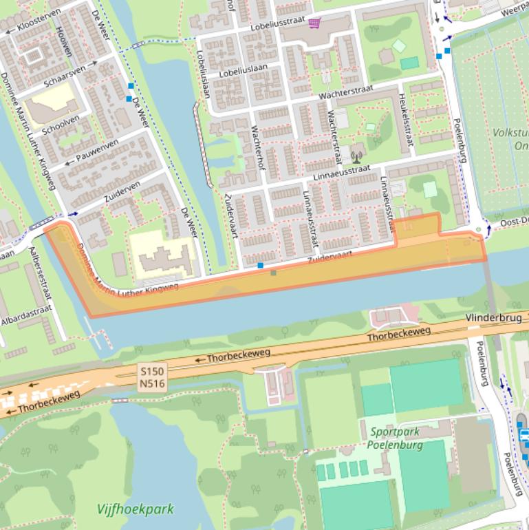 Kaart van postcodegebied 1504BG.