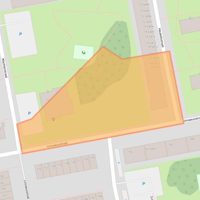 Kaart van postcodegebied 1504CC.