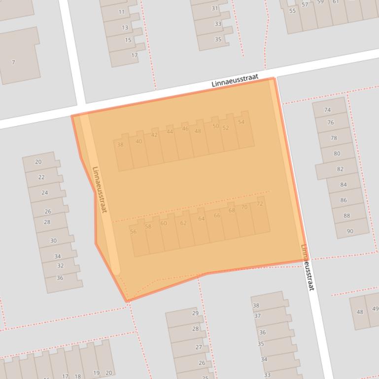 Kaart van postcodegebied 1504CG.