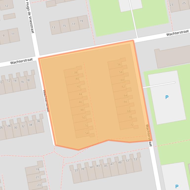 Kaart van postcodegebied 1504CT.
