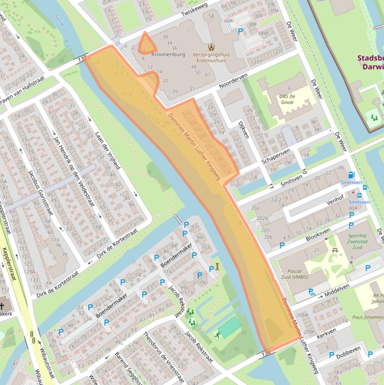 Kaart van postcodegebied 1504DA.