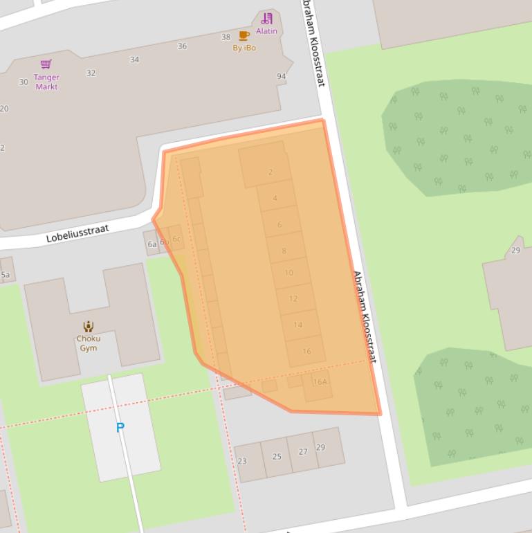 Kaart van postcodegebied 1504EC.