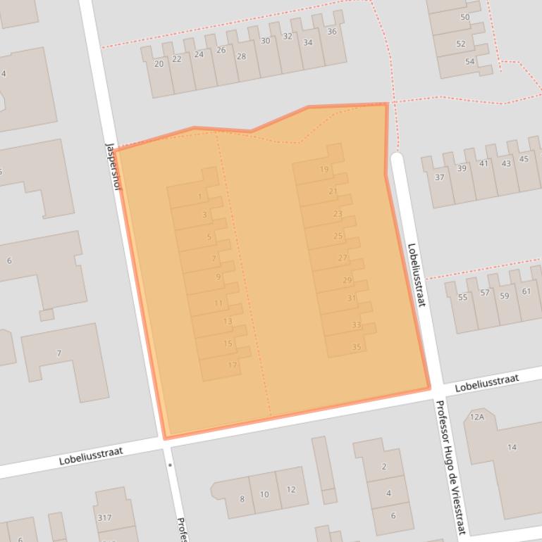 Kaart van postcodegebied 1504EH.