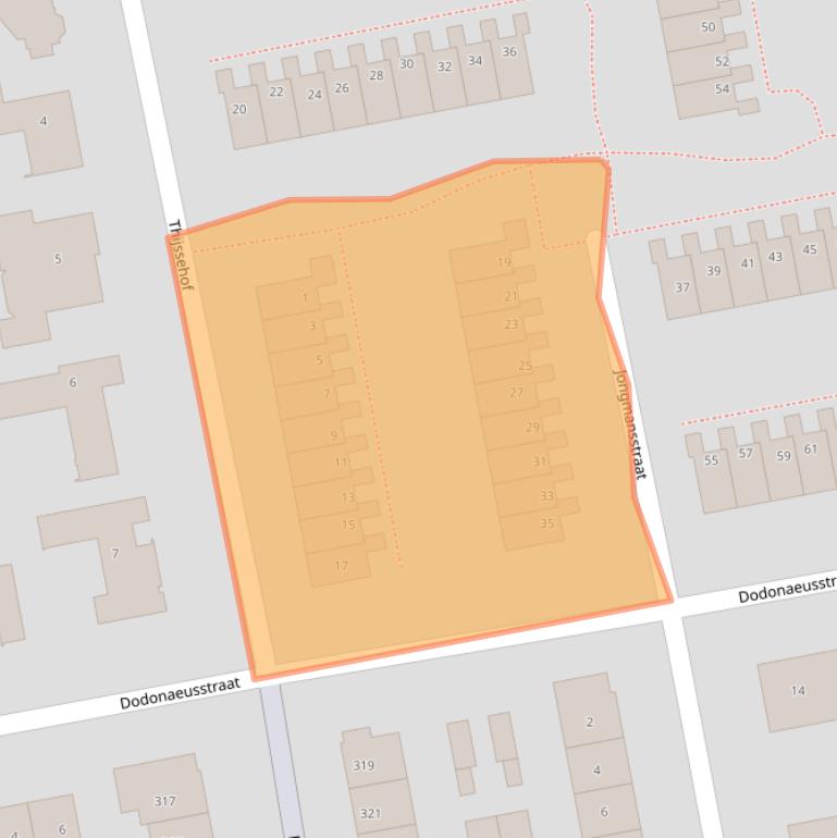 Kaart van postcodegebied 1504KD.