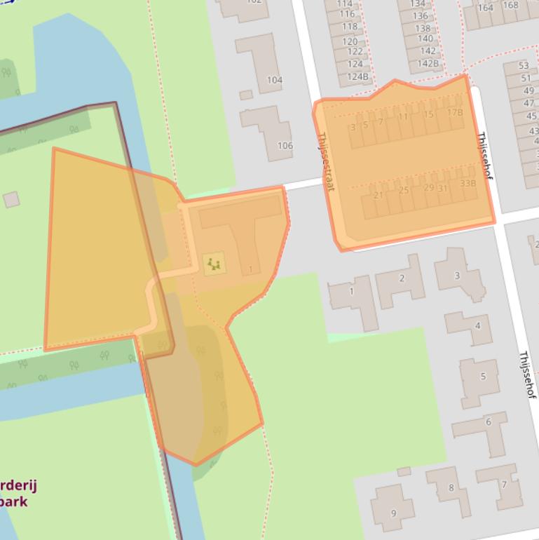 Kaart van postcodegebied 1504LB.