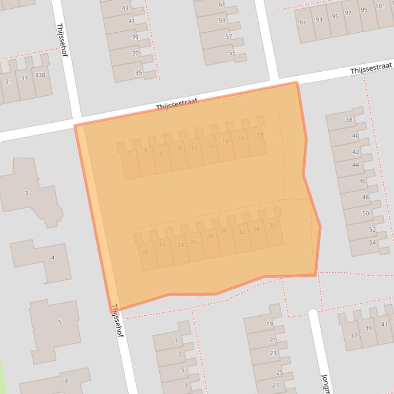 Kaart van postcodegebied 1504LJ.