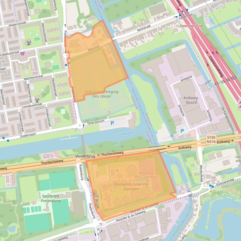 Kaart van postcodegebied 1504NX.