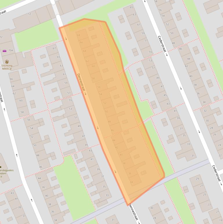 Kaart van postcodegebied 1505AJ.