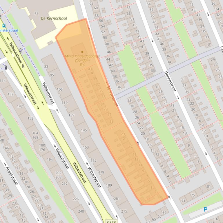 Kaart van postcodegebied 1505AK.