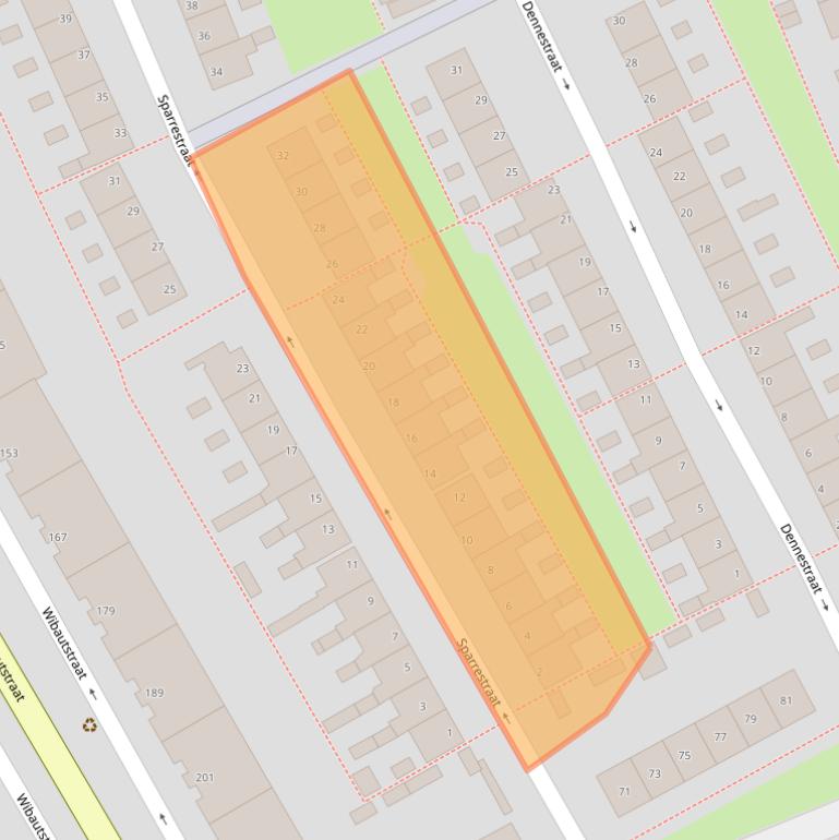 Kaart van postcodegebied 1505AL.