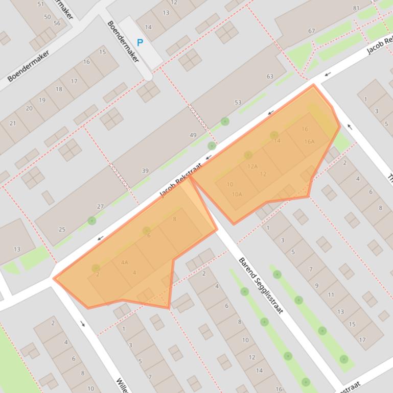 Kaart van postcodegebied 1505BD.