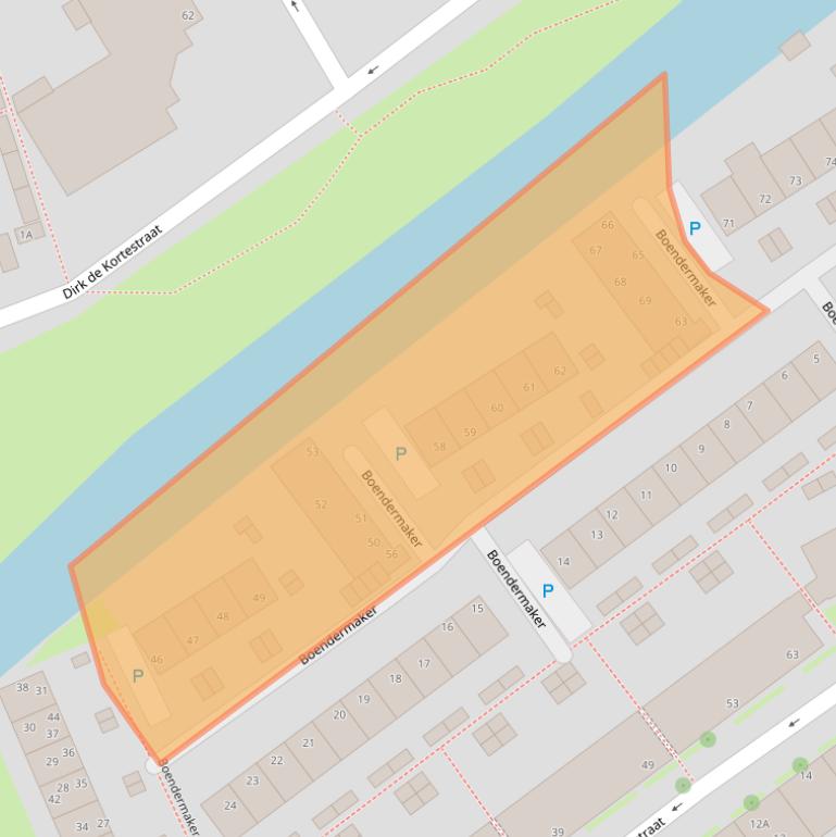 Kaart van postcodegebied 1505BJ.