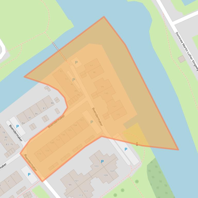 Kaart van postcodegebied 1505BL.