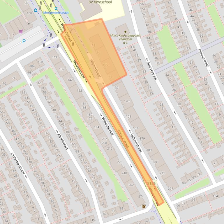 Kaart van postcodegebied 1505CC.