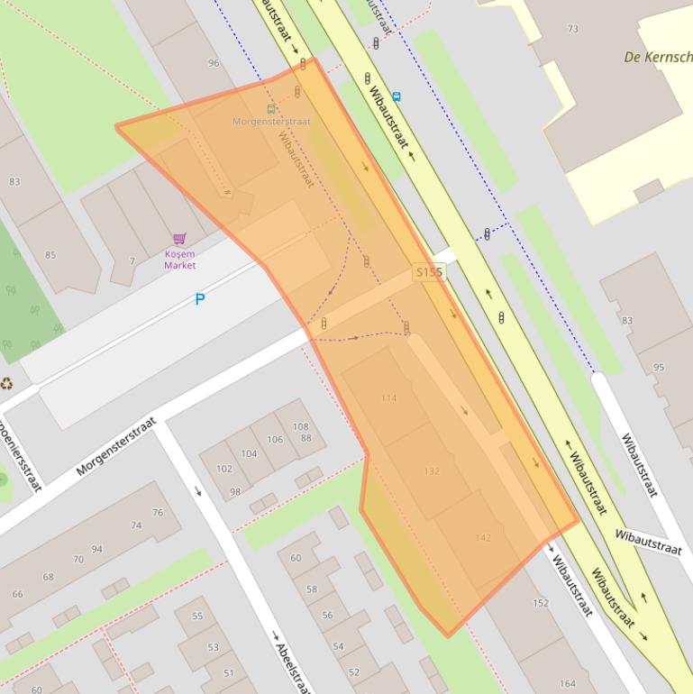 Kaart van postcodegebied 1505CJ.