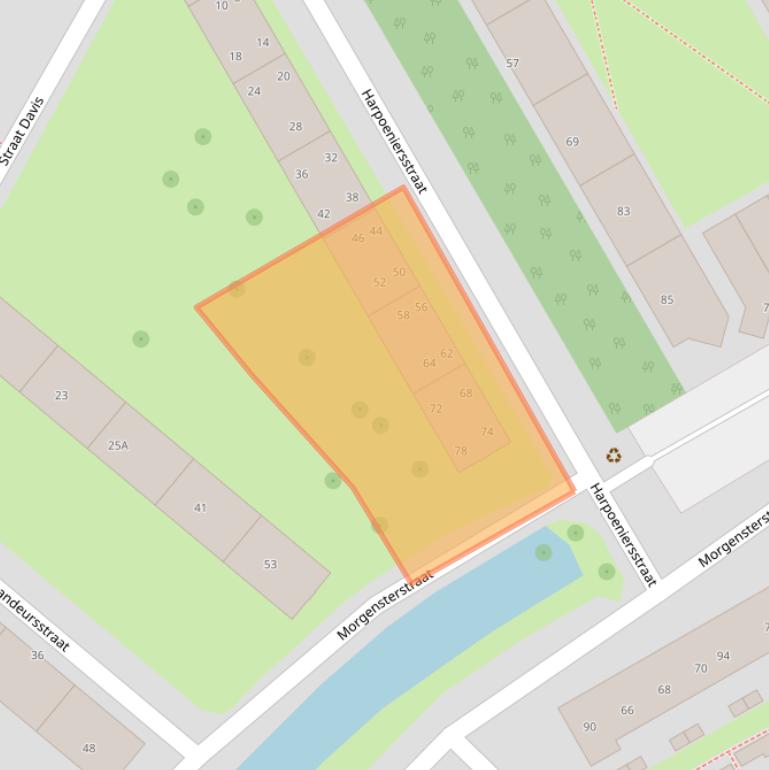 Kaart van postcodegebied 1505CS.