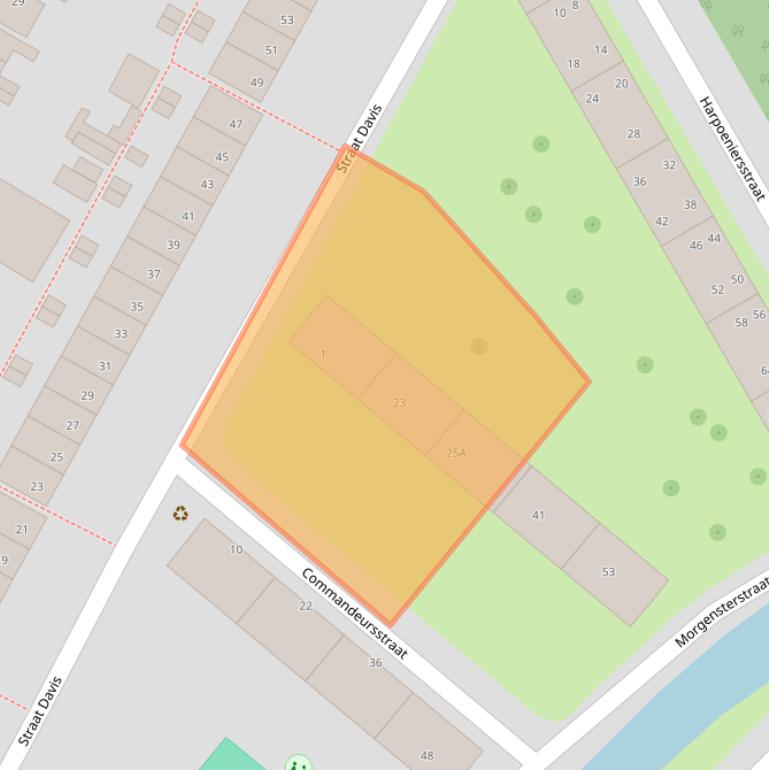 Kaart van postcodegebied 1505CT.