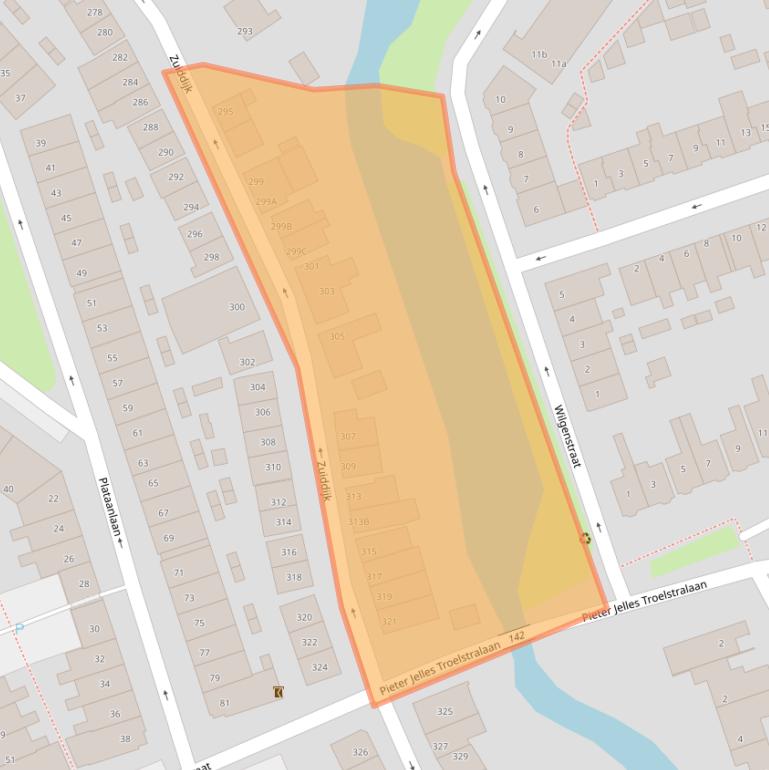 Kaart van postcodegebied 1505DB.