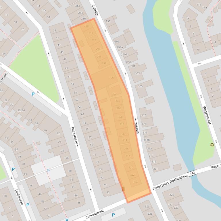Kaart van postcodegebied 1505DE.