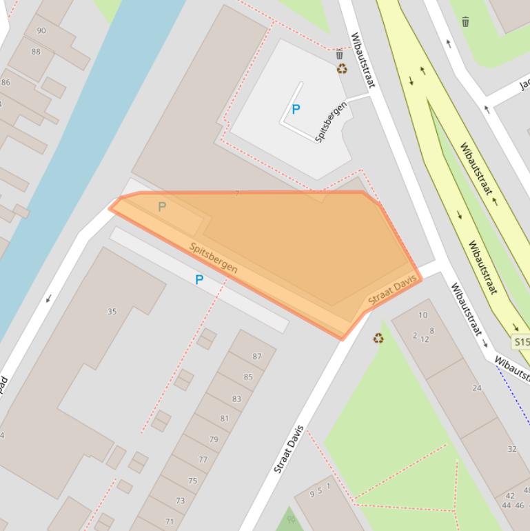 Kaart van postcodegebied 1505EG.