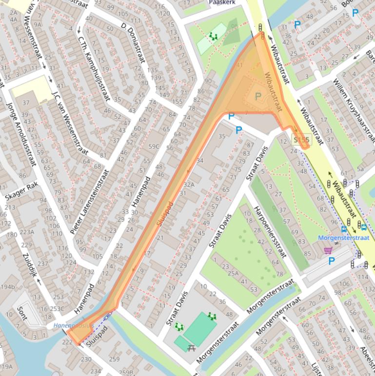 Kaart van postcodegebied 1505EH.