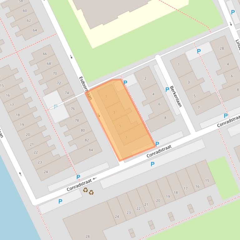 Kaart van postcodegebied 1505GE.