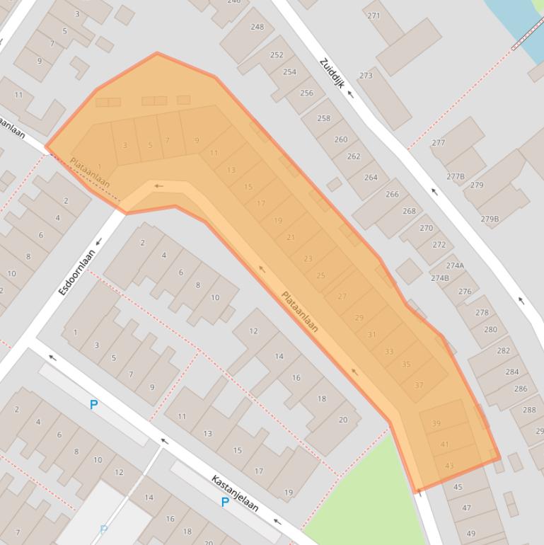 Kaart van postcodegebied 1505GN.