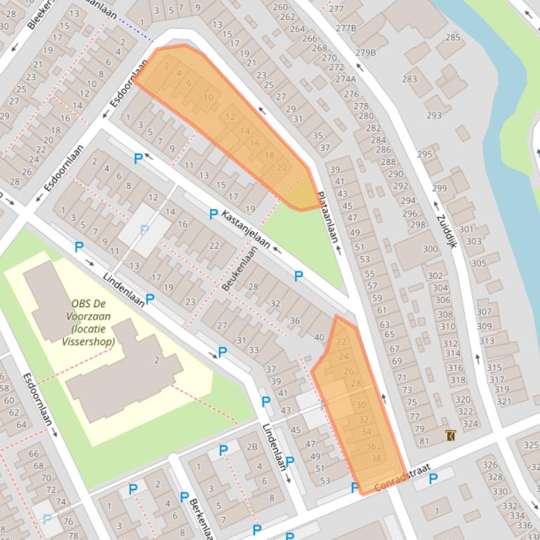 Kaart van postcodegebied 1505GR.