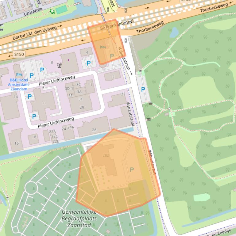 Kaart van postcodegebied 1505HR.