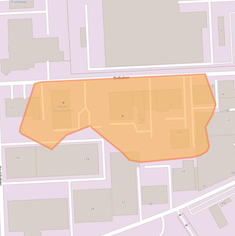 Kaart van postcodegebied 1505HV.