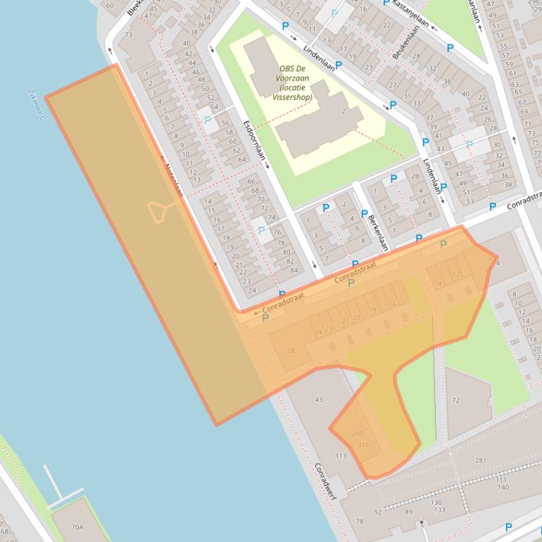 Kaart van postcodegebied 1505KA.