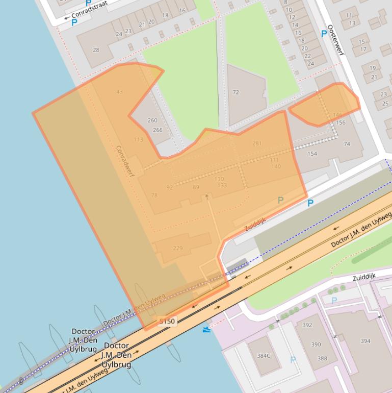 Kaart van postcodegebied 1505KB.