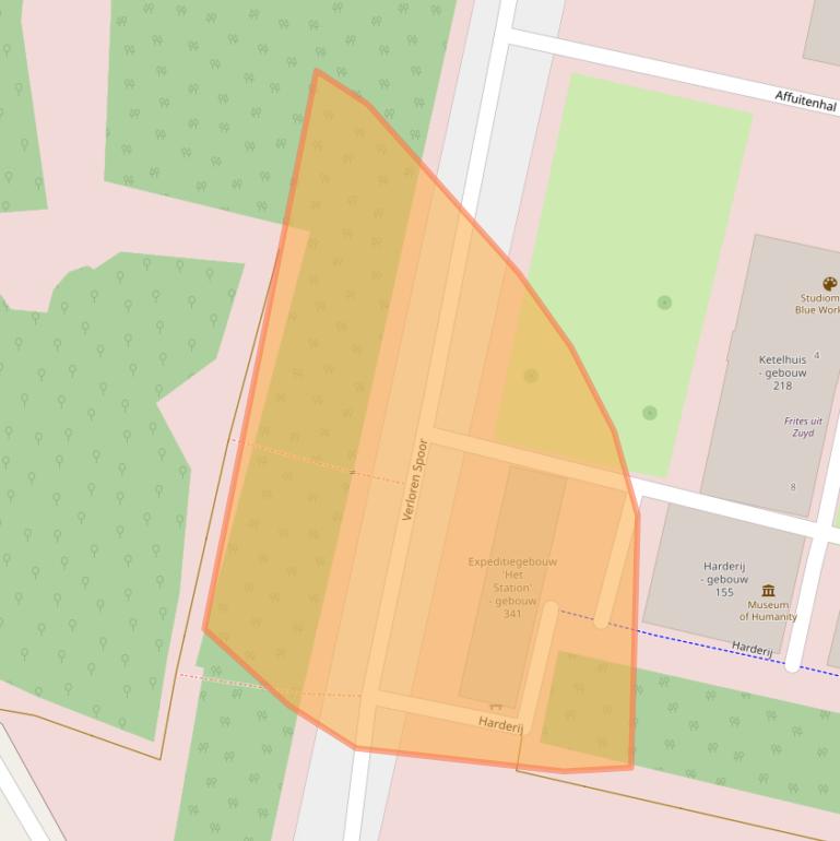 Kaart van postcodegebied 1505RB.