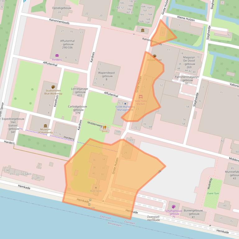 Kaart van postcodegebied 1505RH.