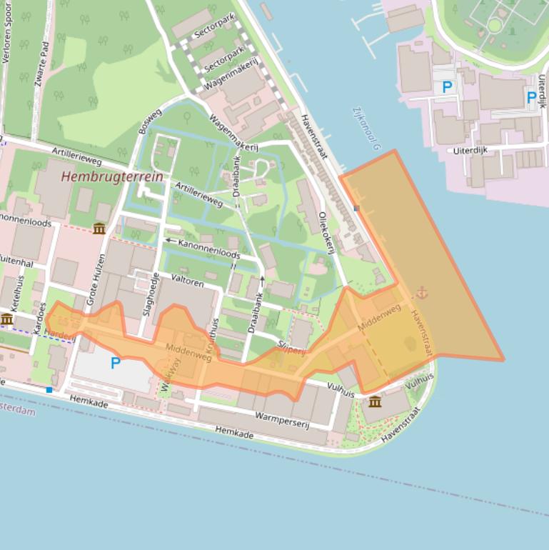 Kaart van postcodegebied 1505RK.