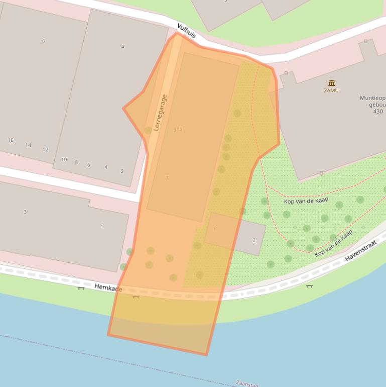 Kaart van postcodegebied 1505RP.