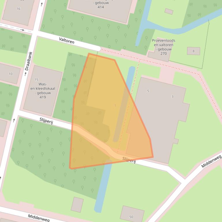 Kaart van postcodegebied 1505RT.