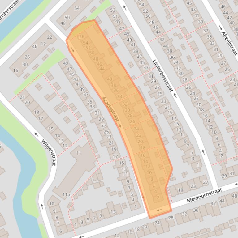 Kaart van postcodegebied 1505TH.