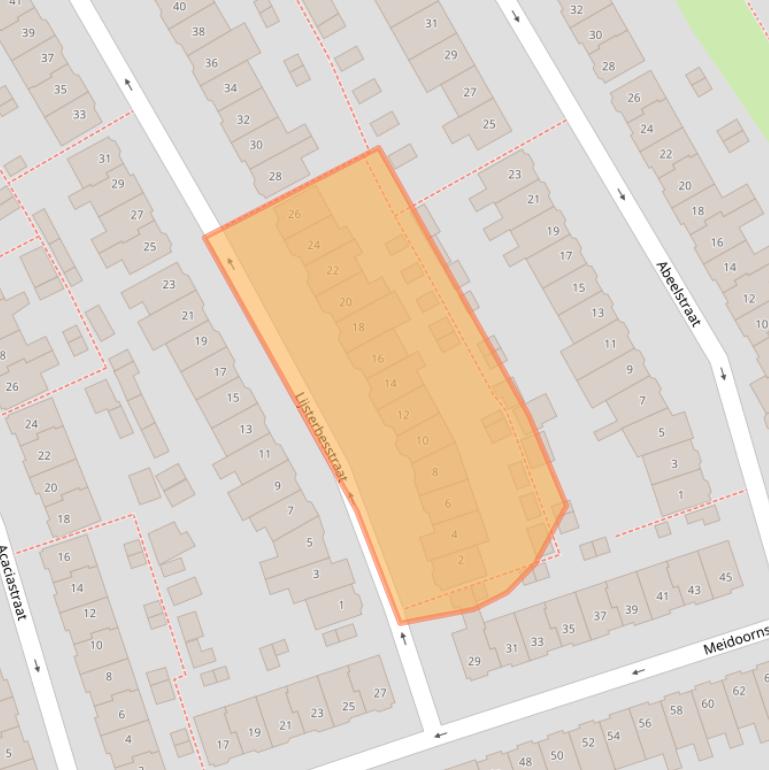 Kaart van postcodegebied 1505TK.