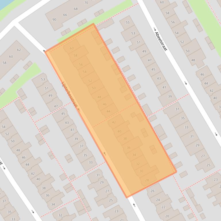 Kaart van postcodegebied 1505TL.