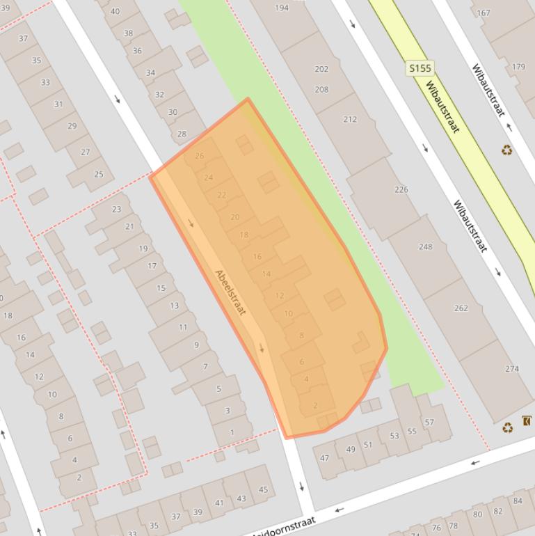 Kaart van postcodegebied 1505TN.