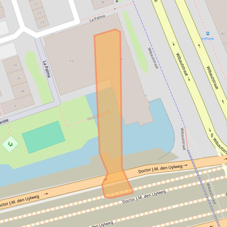 Kaart van postcodegebied 1505VP.