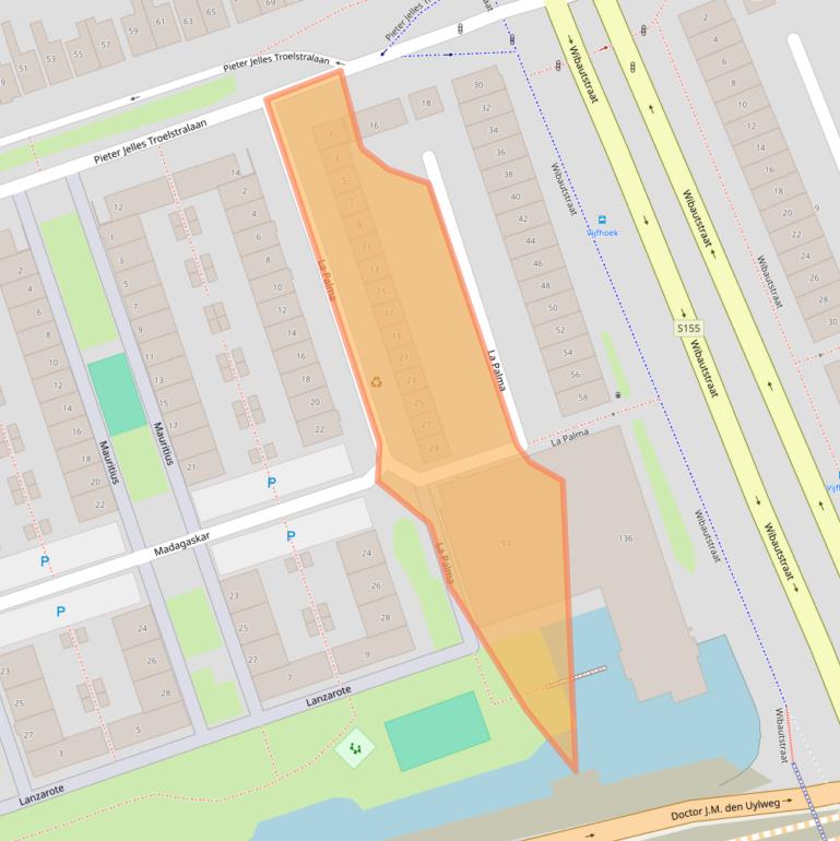 Kaart van postcodegebied 1505VR.