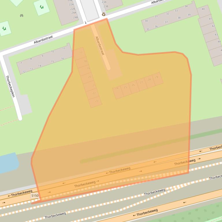Kaart van postcodegebied 1505WS.