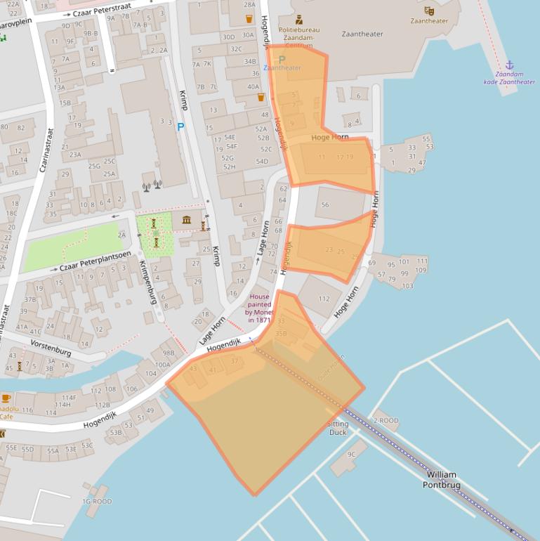 Kaart van postcodegebied 1506AC.