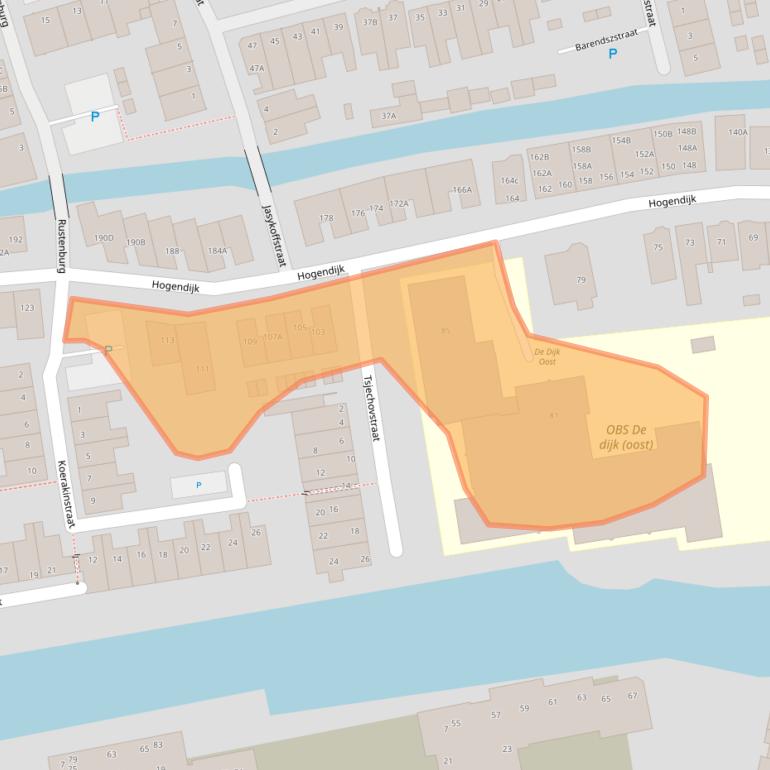 Kaart van postcodegebied 1506AE.