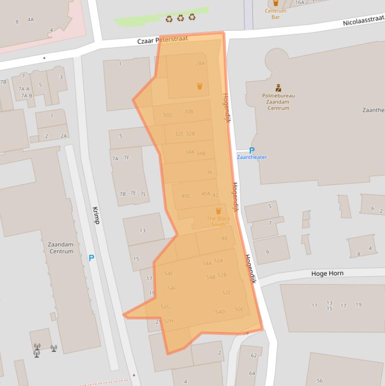 Kaart van postcodegebied 1506AH.