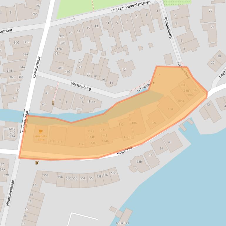 Kaart van postcodegebied 1506AK.