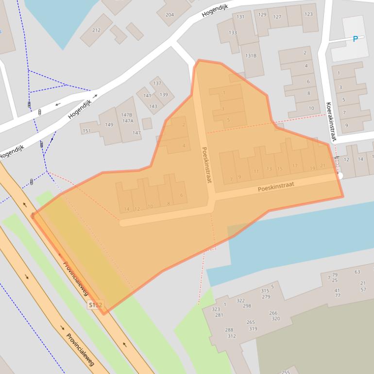 Kaart van postcodegebied 1506AP.